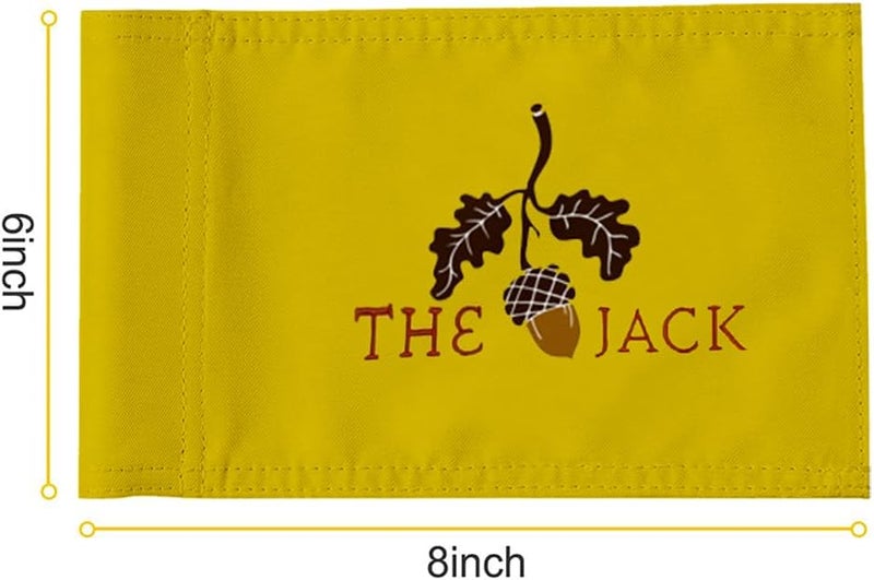 2BUT Standard Bluejack National Golf Club Texas Golf Pin Flag Practic Putting Green Golf Flag For Backyard Garden Double-Sewn 600D Nylon Miniature Pin Flag Regulation Tube Flag(BJK 8"X6") - Image 2